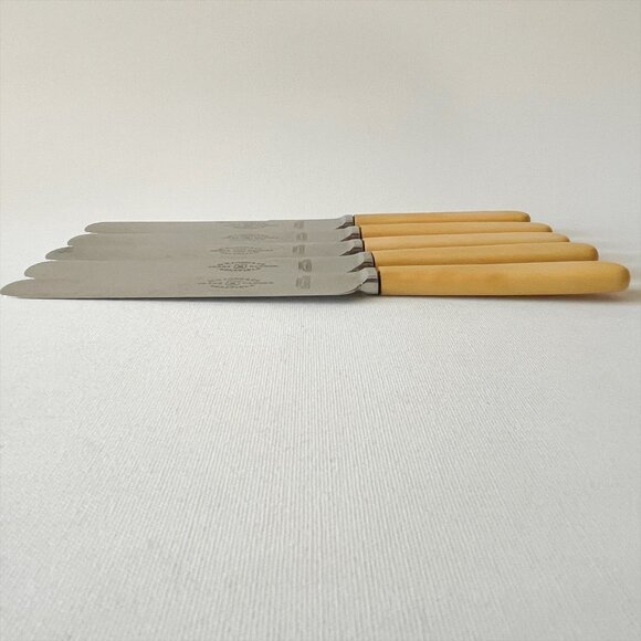 Vintage H. G. Long & Co Cross Dagger Table Knives 5pc Sheffield England Rare - Picture 4 of 7